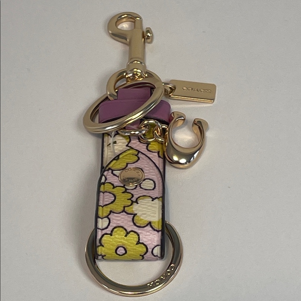 NWOT Coach Trigger Snap Valet Key Fob Keychain Bag Charm - Picture 3 of 10